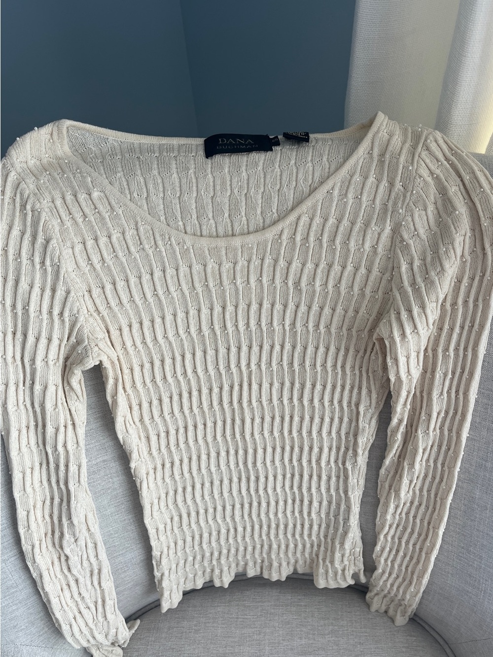 Dana Bachman Sweater Beautiful Pearl Detail Size Small